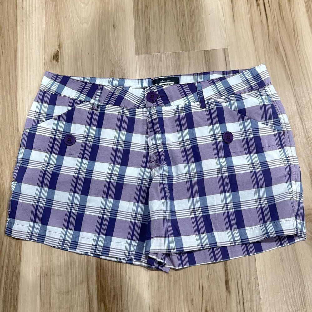 Vans Purple and White Plaid Women’s Shorts